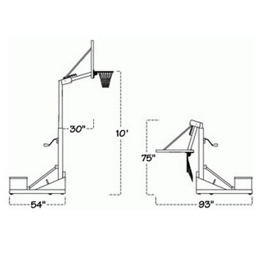 Rampage Select Portable Basketball System 36" X 60" Backboard Royal Blue