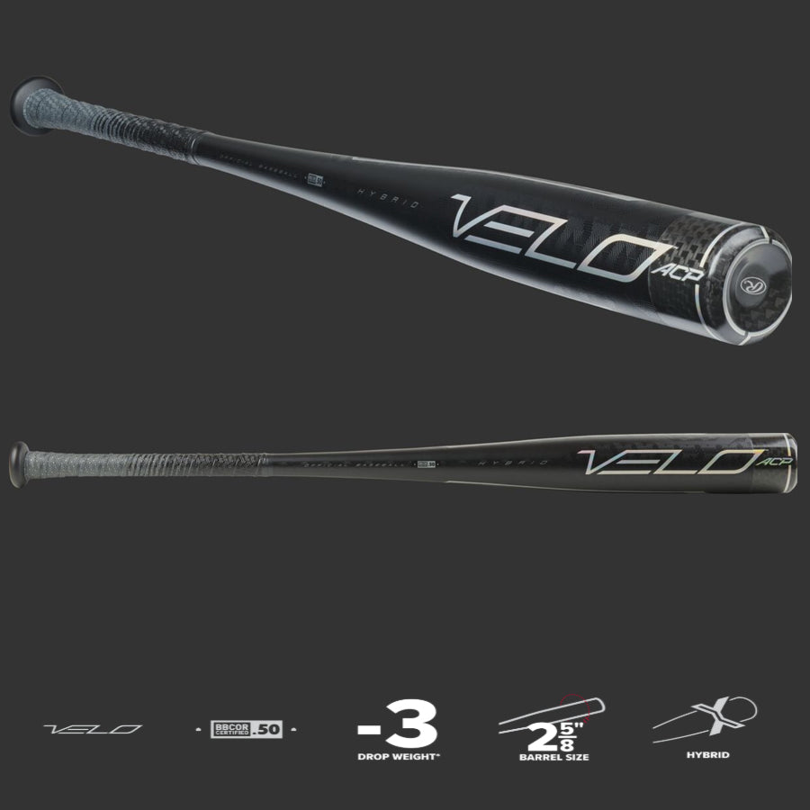 Rawlings 2020 BBZV3 NFHS/NCAA Velo ACP Balanced Hybrid Baseball Bat -3 31" 28 Oz.