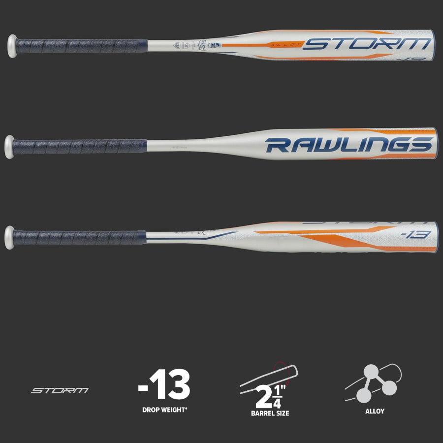 Rawlings FPZS13 Storm Alloy -13 oz Softball Bat 28"