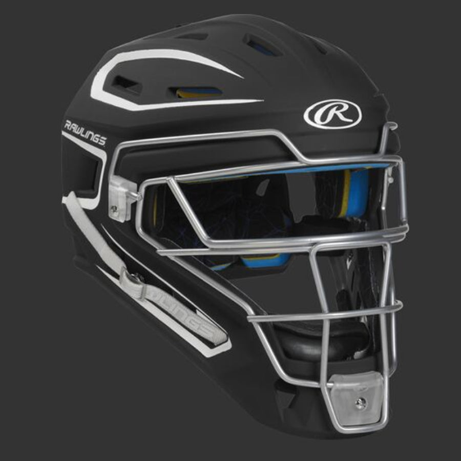 Rawlings CHMACH Adult Mach Series Hockey Style Catchers Helmet Meets NOCSAE Standard Black
