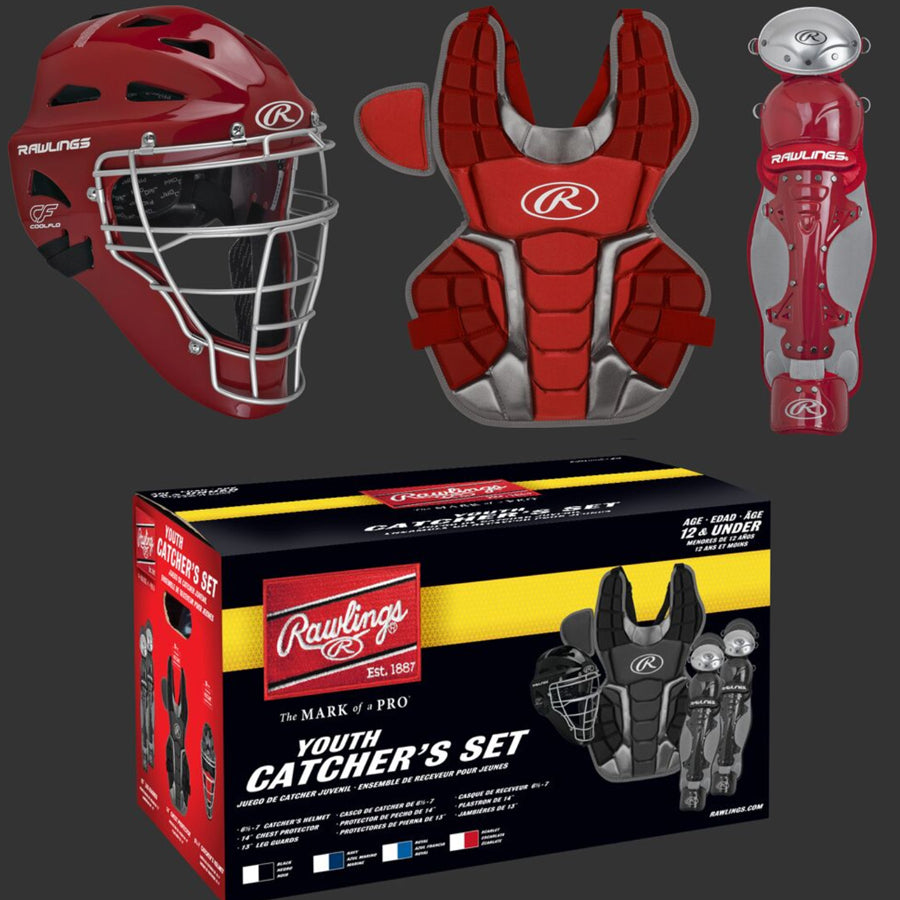 Rawlings Renegade Series Catcher's Set Ages 12 & Under Black
