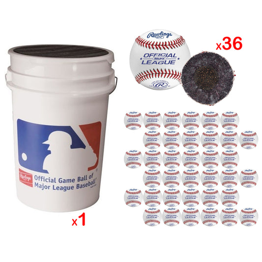 Rawlings ROLB1XBUCKET30 Bucket With 30 ROLB1X Baseballs