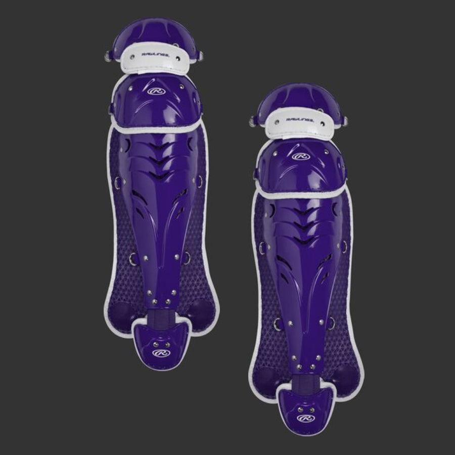 Rawlings SBLGVELY Velo Triple Knee Catchers Leg Guards Youth Black