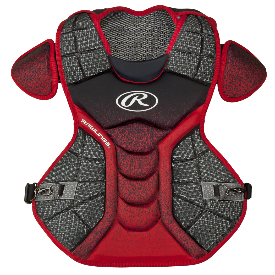 Rawlings Velo 2.0 Tone Adult Chest Protector 17" Black / Scarlet