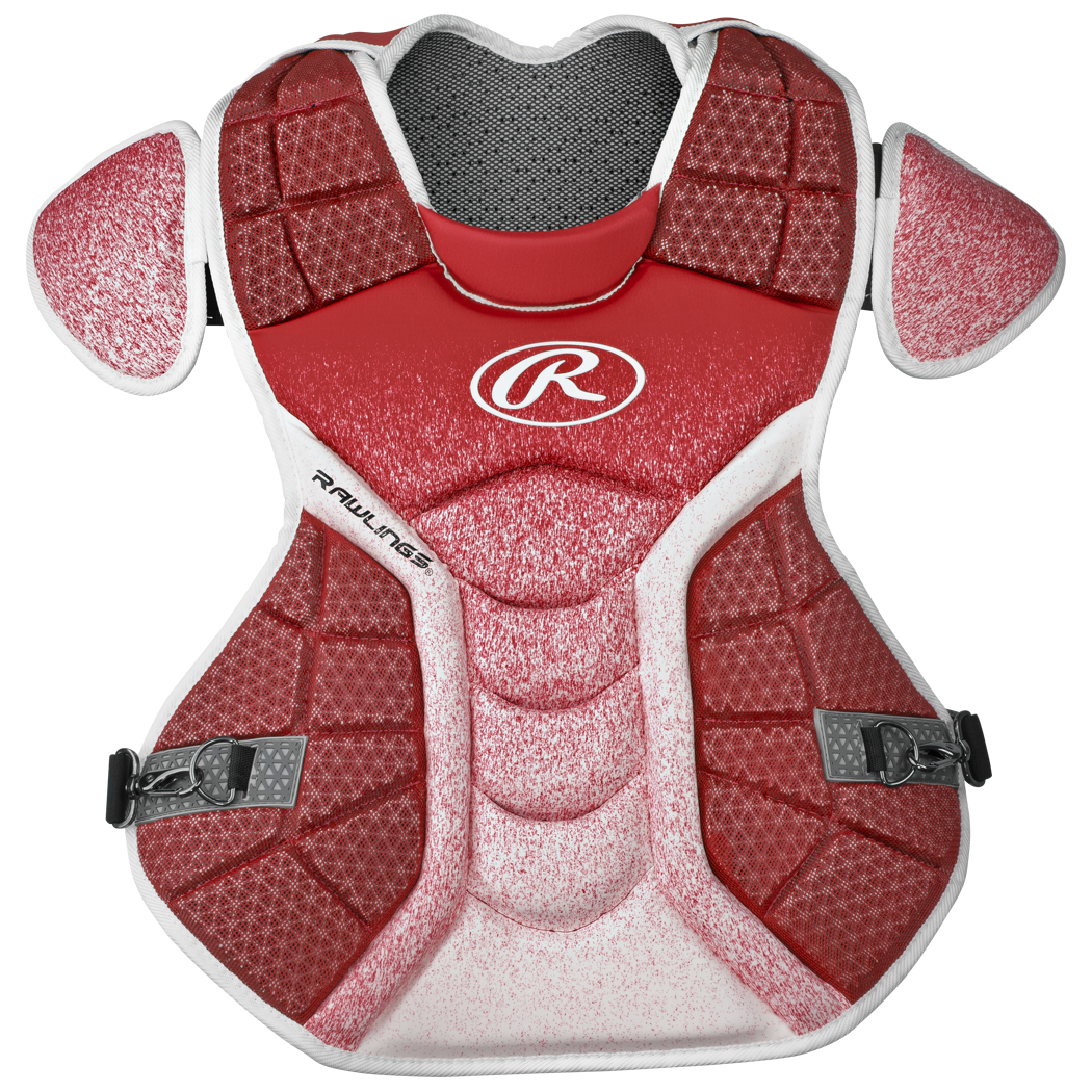 Rawlings Velo 2.0 Tone Adult Chest Protector 17" Scarlet / White