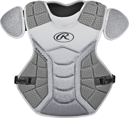 Rawlings Velo 2.0 Tone Adult Chest Protector 17" White / Silver
