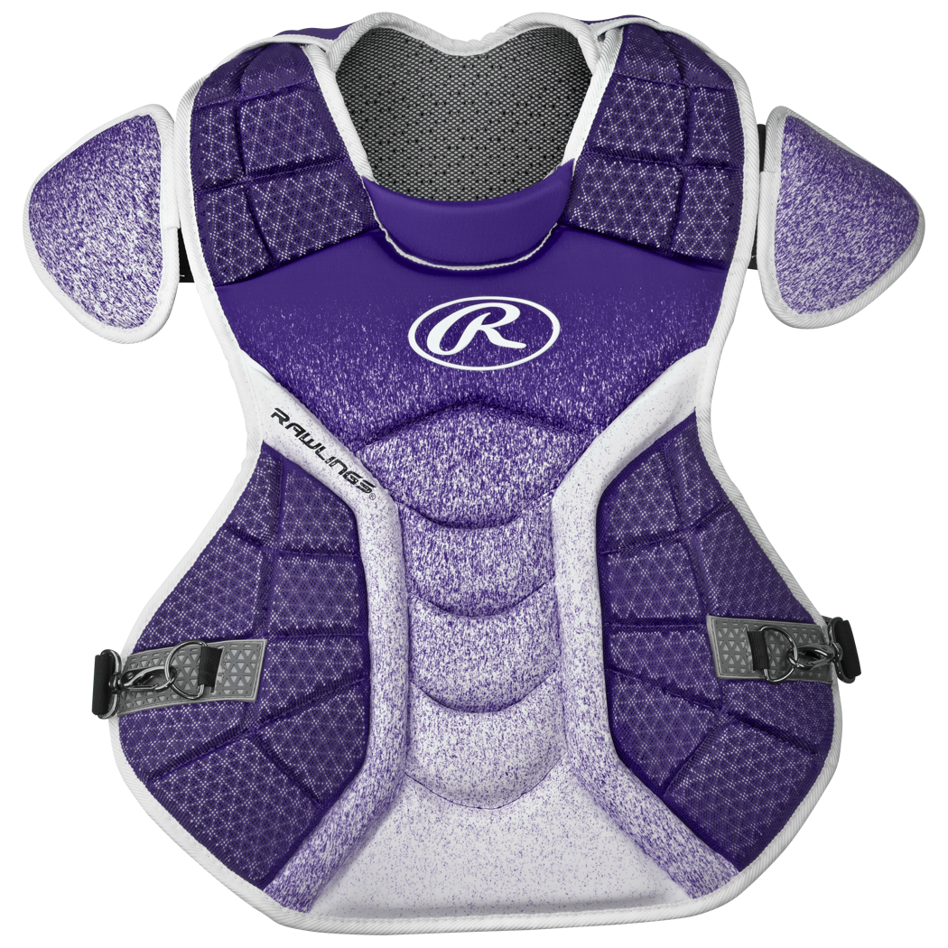 Rawlings Velo 2.0 Catcher's Chest Protector - Intermediate Purple / White
