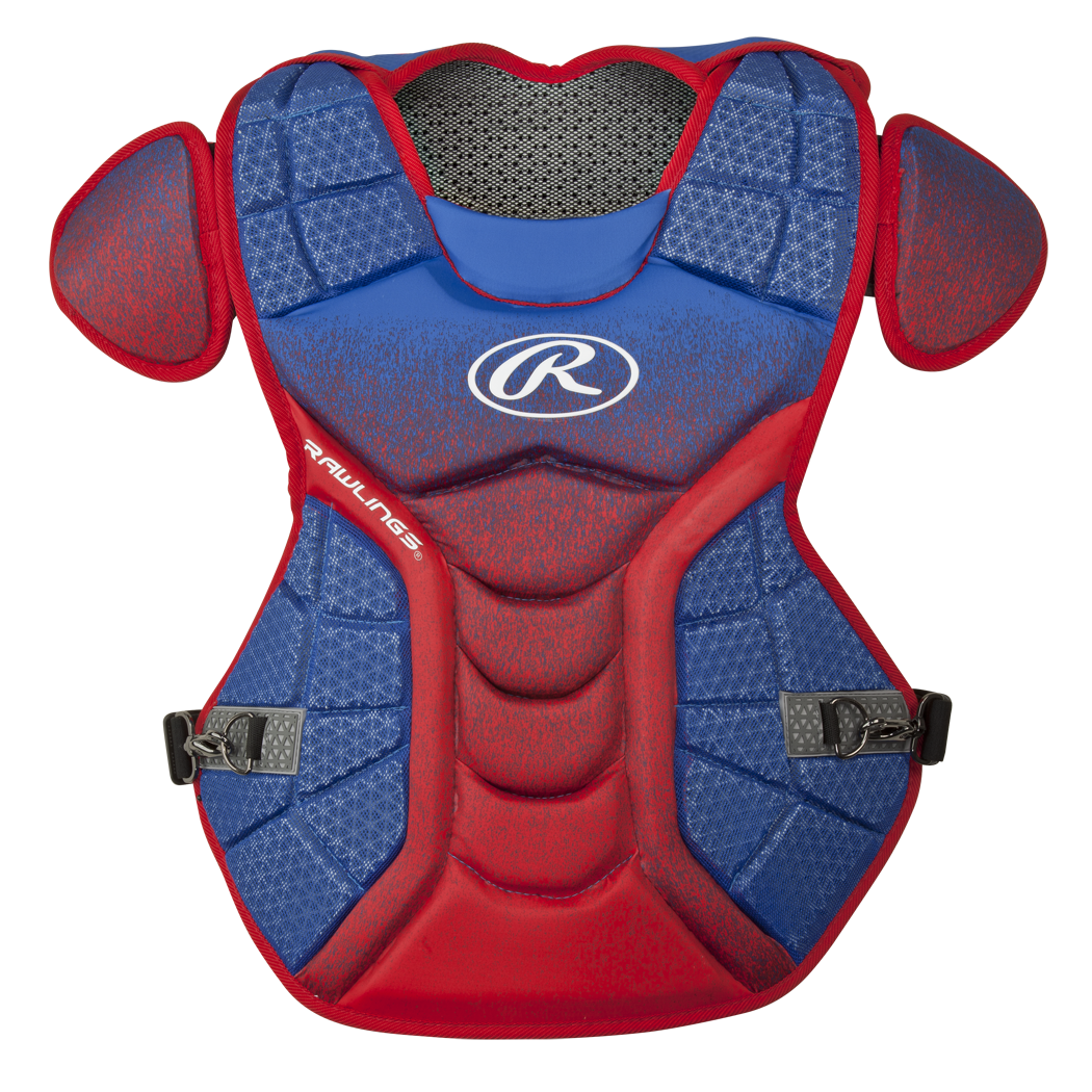 Rawlings Velo 2.0 Catcher's Chest Protector - Intermediate Royal / Scarlet