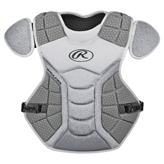Rawlings Velo 2.0 Catcher's Chest Protector - Intermediate White / Silver