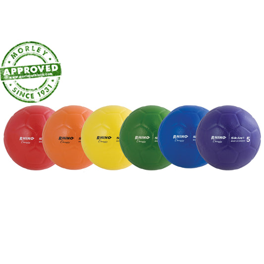 Rhino Skin Foam Size 5 Soccer Ball Rainbow Set Of 6