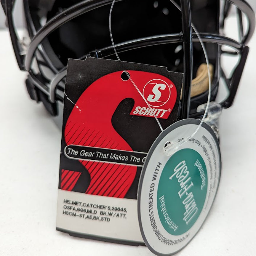 SCHUTT 2964S SOFTBALL HOCKEY STYLE CATCHERS HELMET - NOCSAE APPROVED Black