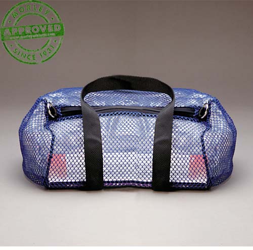 See Through Mesh Roll Bag Black