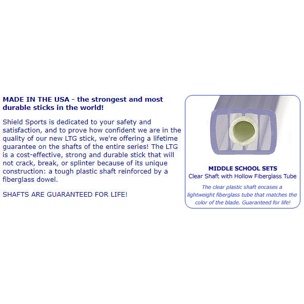 Shield 42" LTG Middle School Indoor/Outdoor Floor Hockey Set