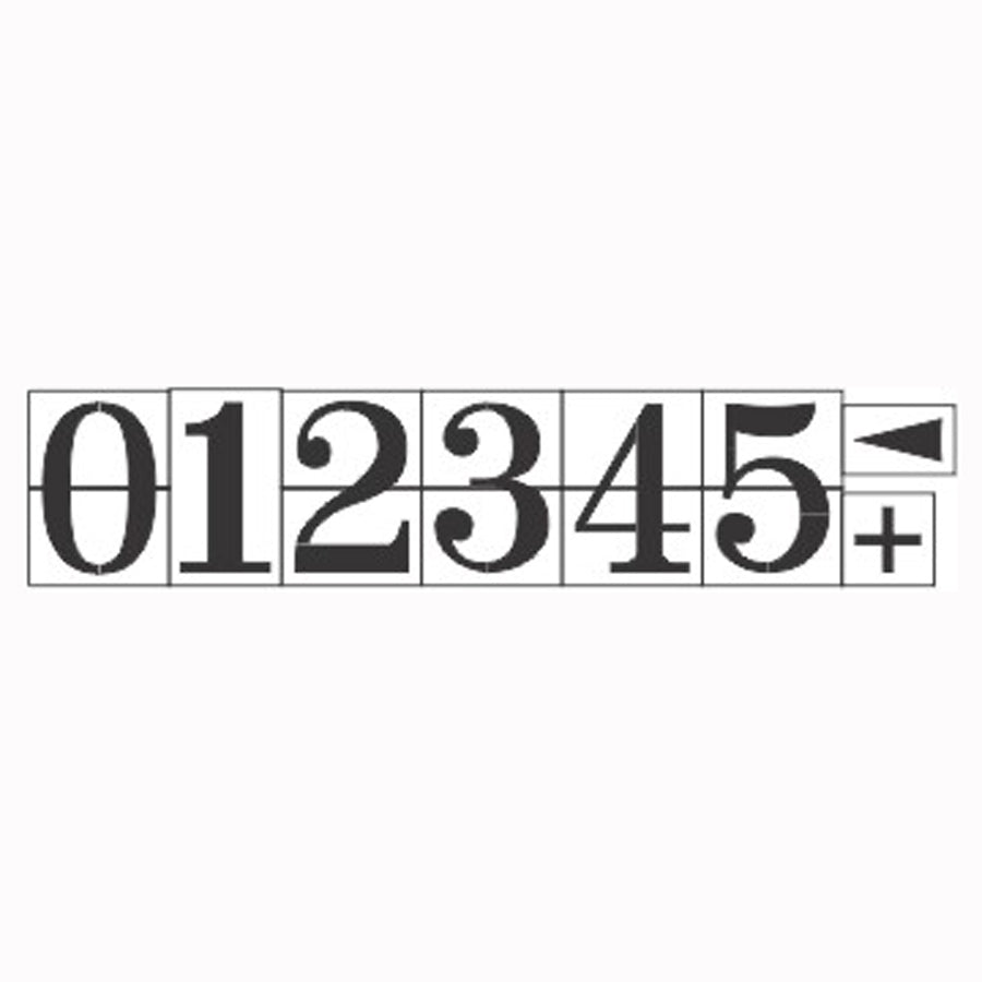 Stencils - 6' Pro Style Number Kit 1/16" - 6' X 4'