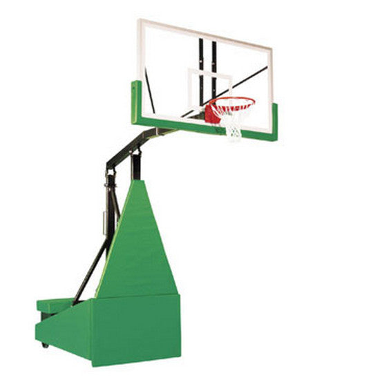 Storm Arena Portable Basketball System 42" x 72" Temp. Glass Backboard Royal Blue