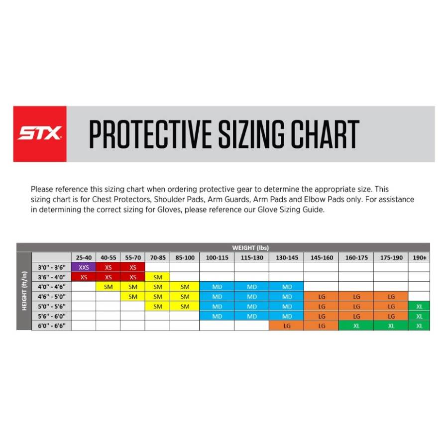 STX Lacrosse Men's Cell VI Arm Guards Small / White