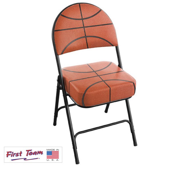 Superstar Attitude Digitally Printed Folding Chair MA40141 No Backrest Support Print / Basketball / Black