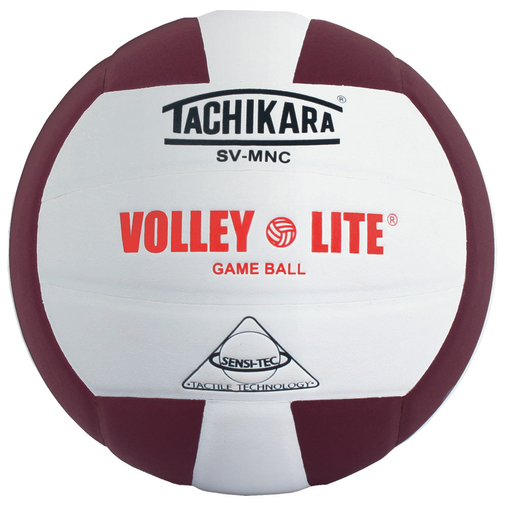 Tachikara SV-MNC "Volley-Lite" Volleyball Cardinal/White