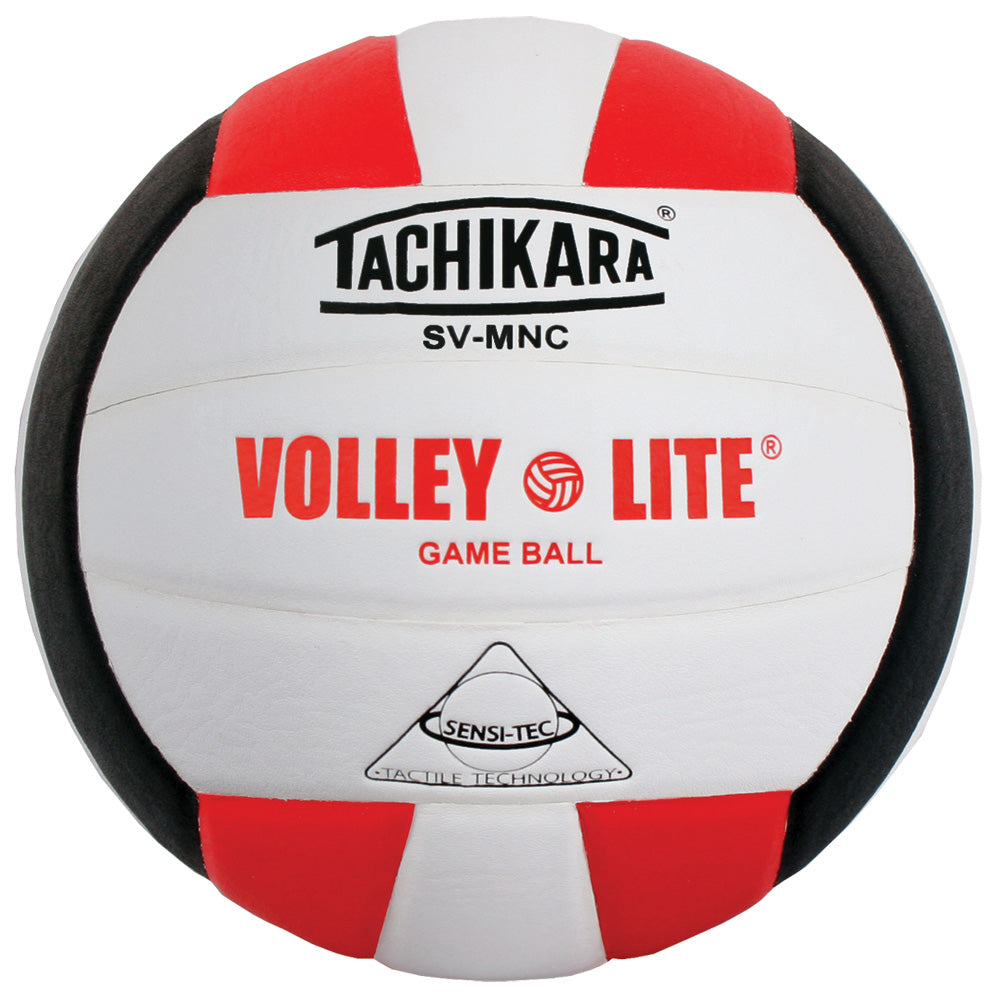 Tachikara SV-MNC "Volley-Lite" Volleyball Scarlet/White/Black