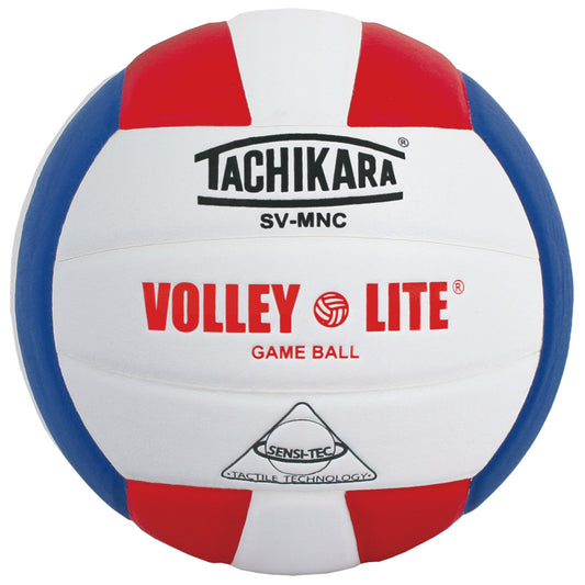 Tachikara SV-MNC "Volley-Lite" Volleyball Scarlet/White/Royal