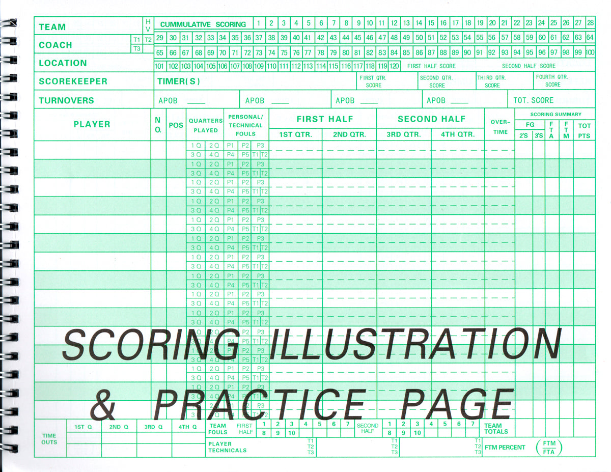 The Vanguard HARDCOVER Basketball Scorebook