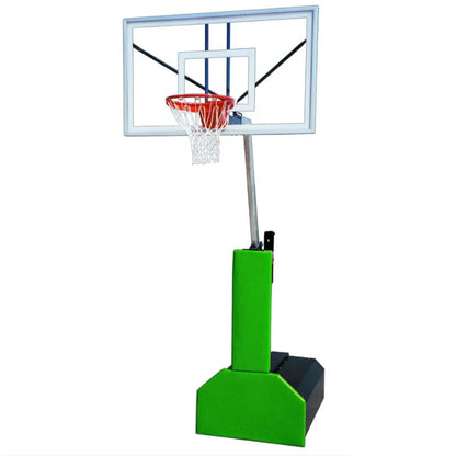 Thunder Pro Portable Basketball System 36" x 60" Temp. Glass Backboard Gold