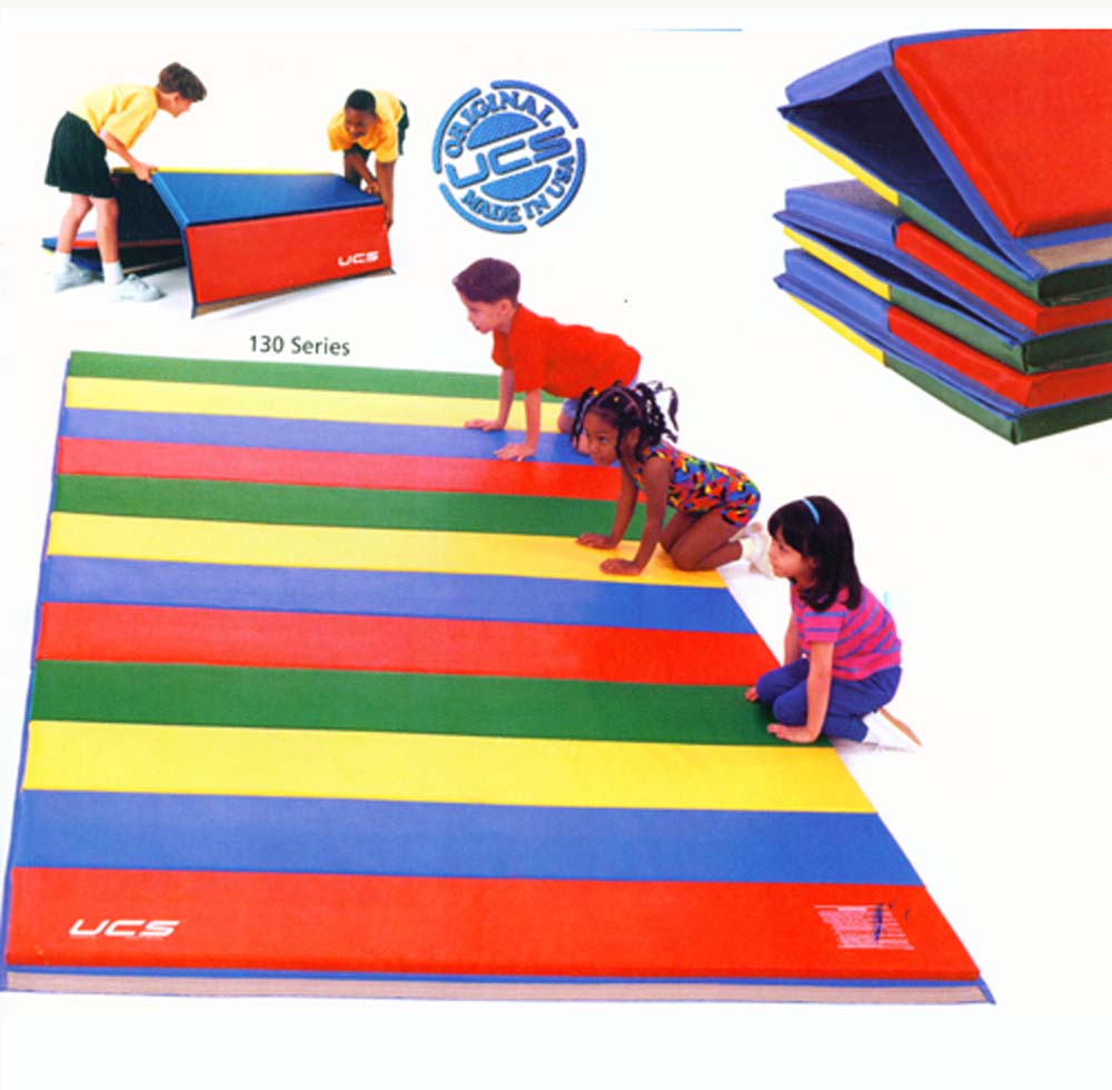 Velcro On All 4 Sides Rainbow Mats 4' X 4' 1 3/8" 2" VELCRO ON ALL 4 SIDES RAINBOW MATS