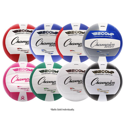 Champion Sports VB2 Comp Series Volleyballs - NFHS & NCAA APPROVED White