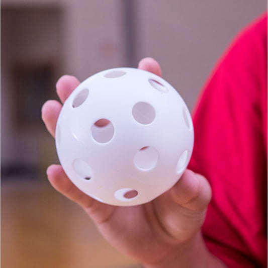 White Plastic Baseballs/Softballs With Holes Softballs