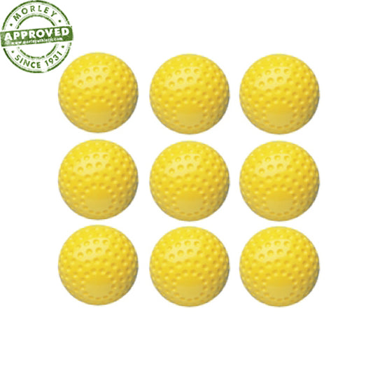 Yellow Dimpled Pitching Machine Baseballs (Dozen)
