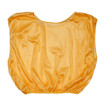 Adult Scrimmage Vests 100% Nylon Micro Mesh (Dozen) Gold / Youth