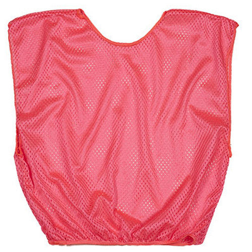 Adult Scrimmage Vests 100% Nylon Micro Mesh (Dozen) Neon Pink / Youth
