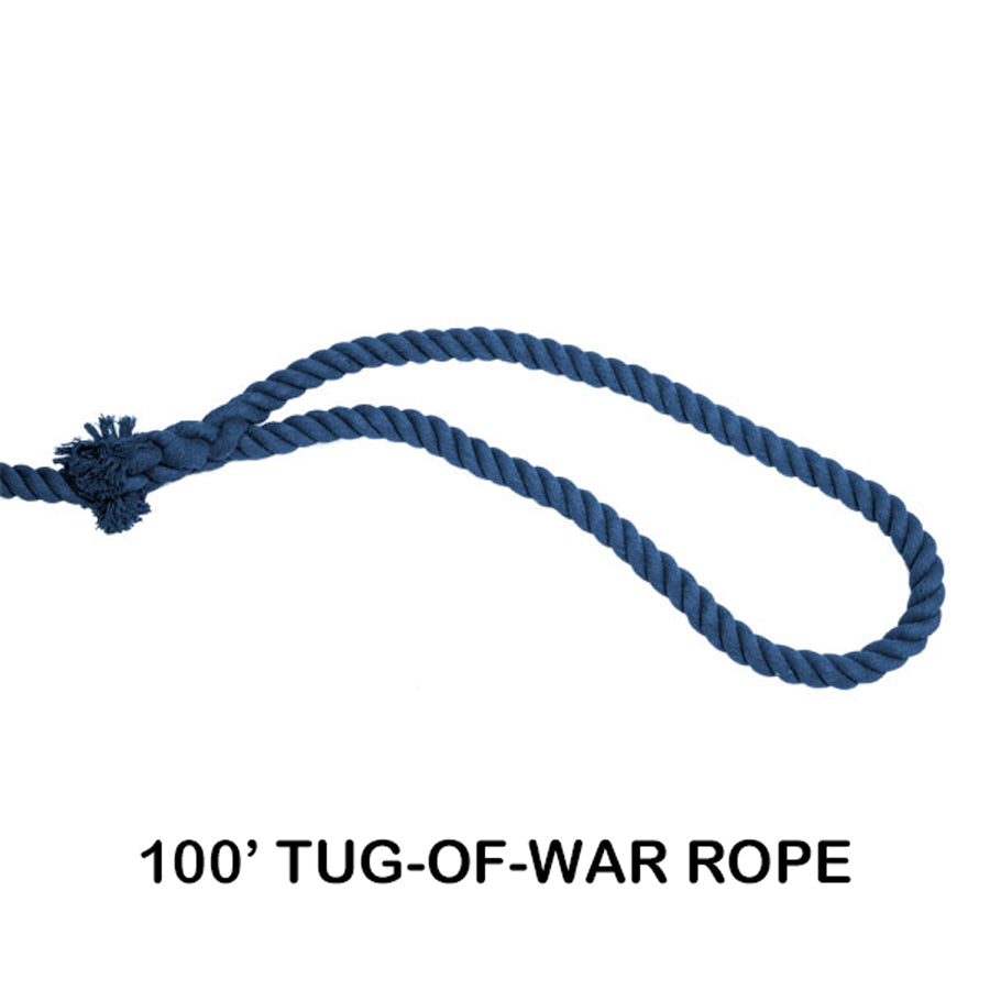 1" Diameter Polyester Tug Of War Ropes 100'