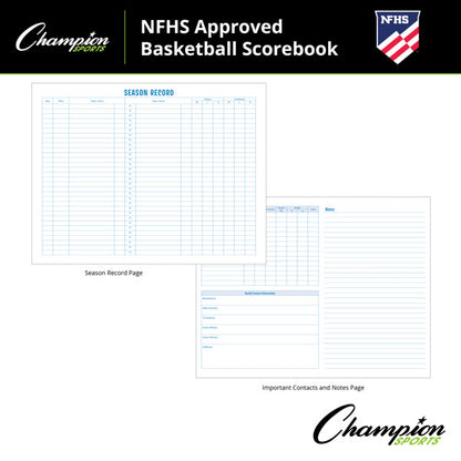 Champion Sports Basketball Scorebook