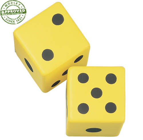 6" Coated Foam Dice Pair