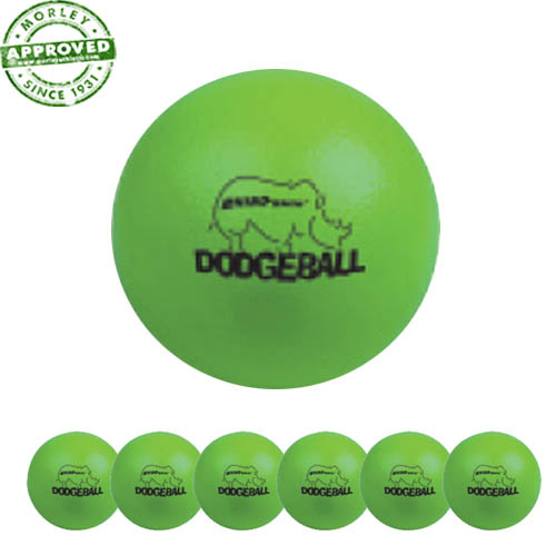 6" Rhino Skin Neon Green Dodgeball Set Of 6