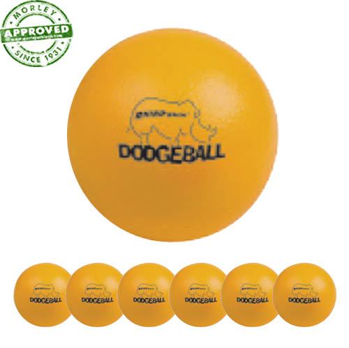 6" Rhino Skin Neon Orange Dodgeball Set Of 6