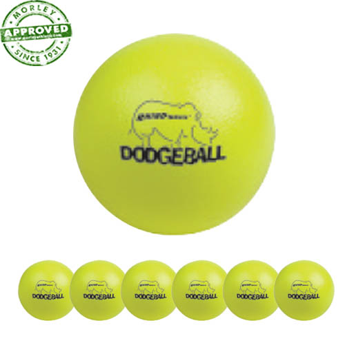 6" Rhino Skin Neon Yellow Dodgeball Set Of 6