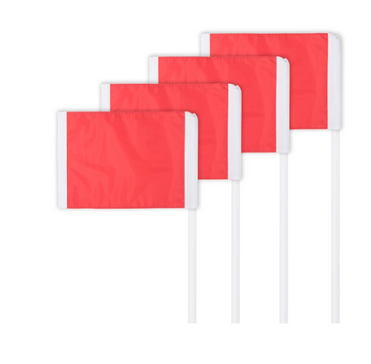 Official Corner Flags Set With Steel Pegs - shows flag top detail