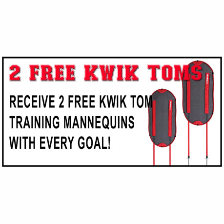 Kwik Goal 2B3406 Evolution Evo 2.1 Soccer Goal 8' X 24' (No Wheels) - 2 FREE KWIK TOMS WITH PURCHASE