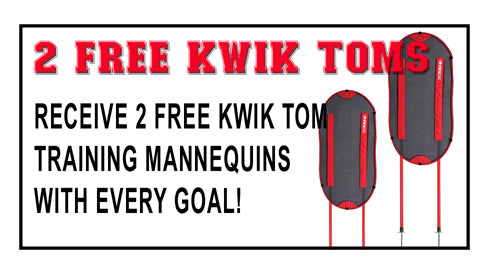 Kwik Goal Evolution Evo 1.1 Soccer Goal With Swivel Wheels - 2 FREE KWIK TOMS WITH PURCHASE