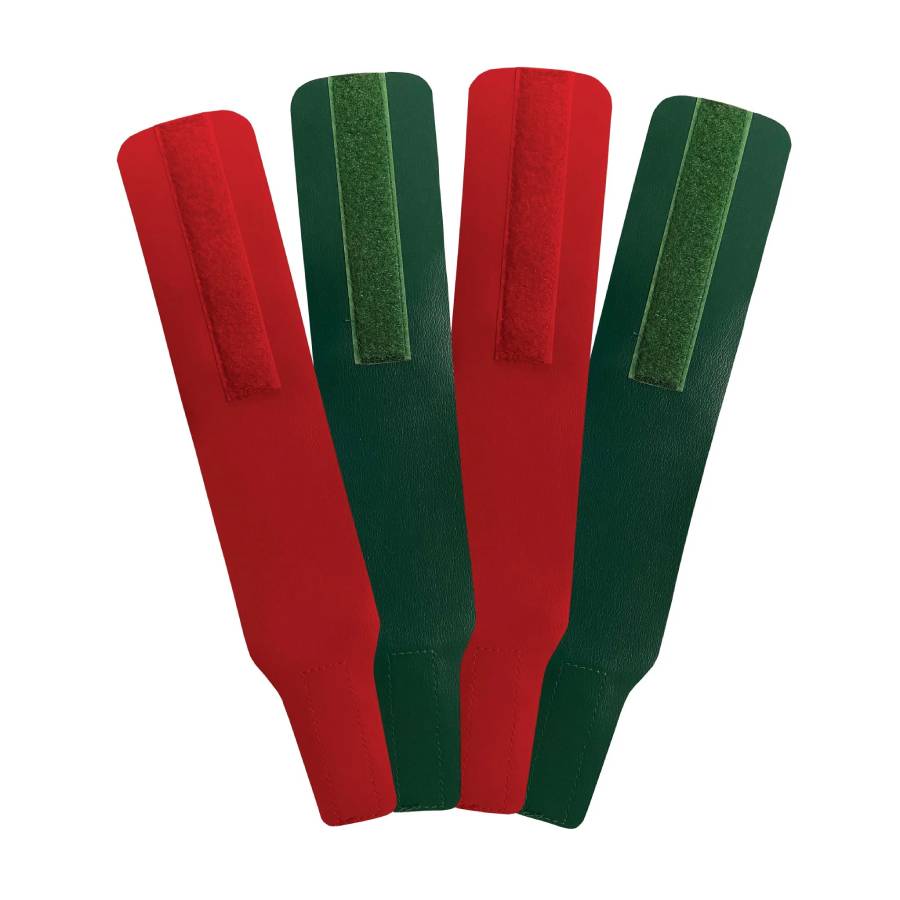 MATMAN 38 Ankle Bands - Set of 4 - 2 Red / 2 Green