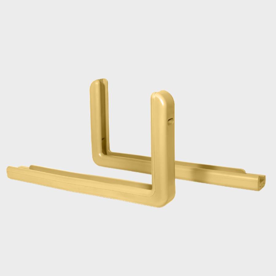 Gold Pro-Mold professional basketball backboard edge padding featuring two L-shaped corner pieces.