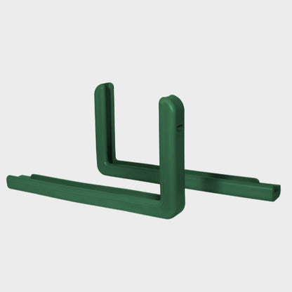 Kelly Green Pro-Mold professional basketball backboard edge padding featuring two L-shaped corner pieces