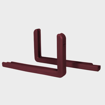 Maroon Pro-Mold professional basketball backboard edge padding featuring two L-shaped corner pieces.