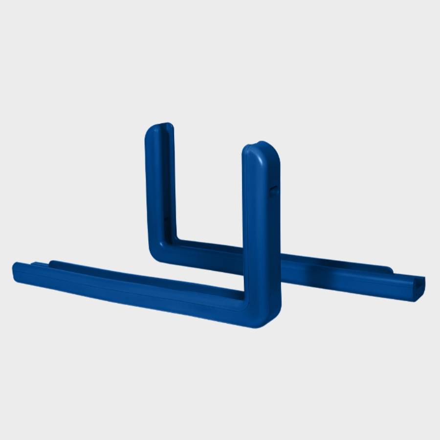 Royal Blue Pro-Mold professional basketball backboard edge padding featuring two L-shaped corner pieces.