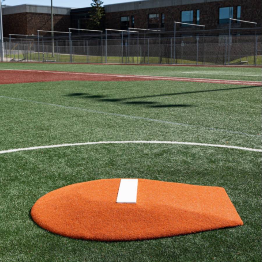 Portolite 6672 Youth 6" Standard Stride Off One-Piece Baseball Game Pitching Mound - 6"H x 5'3"L x 4'5"W