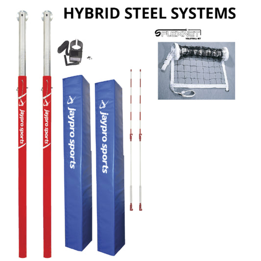 Jaypro 3" Classic Steel Volleyball System & Uprights
