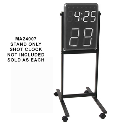 STAND ONLY for the Pair of portable wireless shot clocks featuring 7.9-inch red LED numerals, yellow game timers, and a black display frame.