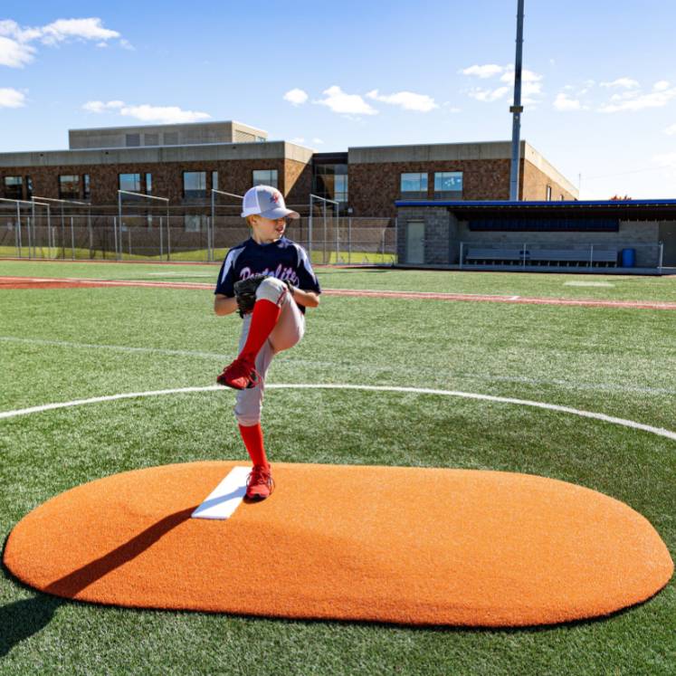 Portolite 6107 Youth 6" One-Piece Baseball Game Pitching Mound - 6"H x 8'11"L x 5'W